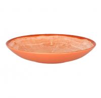 Тарелка круглая "Coupe"  d=26 см., 1.2л глубокая, фарфор,цвет оранжевый, WoodArt, RAK Por