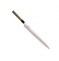Нож янагиба для суши, сашими; сталь нерж., бук; L=360/210, B=35мм; металлич., св. дерево