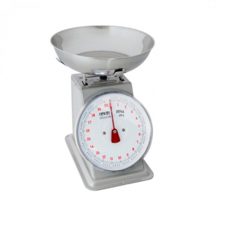 Весы кухонные  настольные нерж WAS, градуировка = до 20 кг с делением по 100 г