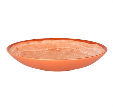 Тарелка круглая "Coupe"  d=26 см., 1.2л глубокая, фарфор,цвет оранжевый, WoodArt, RAK Por